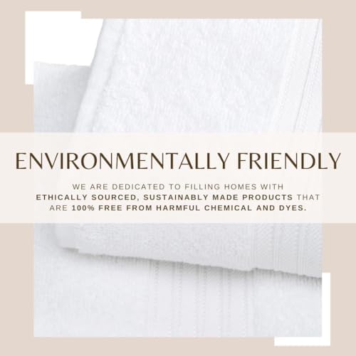 Great Bay Home White Bath Towel Set 6 Piece