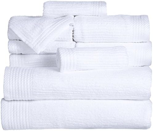 Lavish Home 100 Cotton 10-Piece Towel Set - White 1