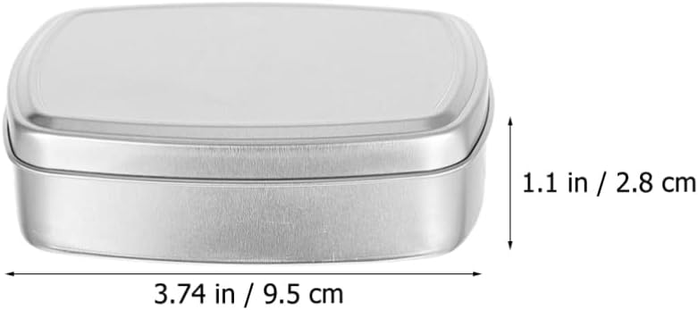 Zerodeko Aluminum Square Soap Dish with Lids 4pcs Set