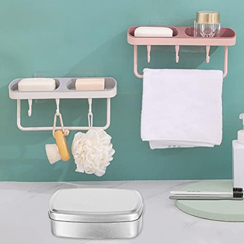 3PCS Aluminum Travel Soap Holder with Leak Proof Lid