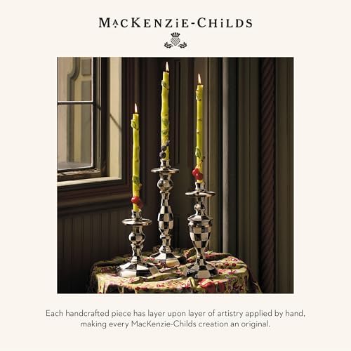 MACKENZIE-CHILDS Courtly Check Enamel Candlestick Holder 1
