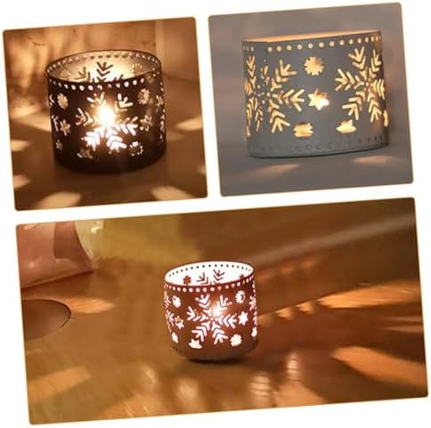 Iron Christmas Candleholder Snowflake Home Decor