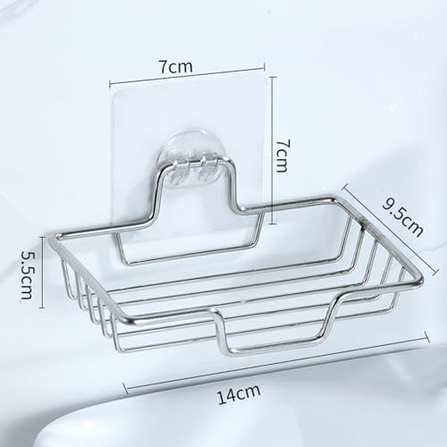 Stainless Steel Soap Dish with Anti-Rust Coating and Anti-Slip Design