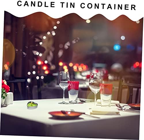 NUOBESTY Heart-Shaped Tinplate Candle Storage Jar