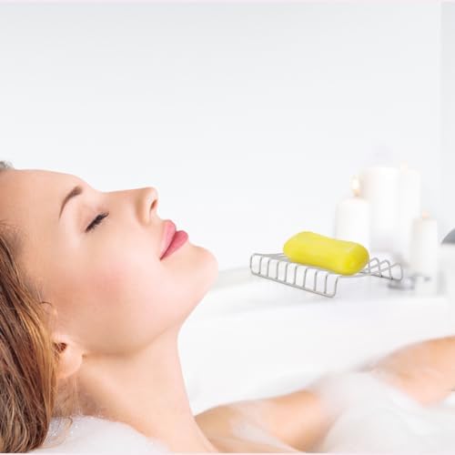 Amosfun Stainless Steel Soap Dish with Drain