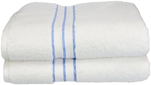 Superior Turkish Cotton Ultra-Plush 2-Piece Bath Towel Set Light Blue