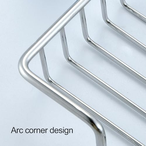 Stainless Steel Soap Dish with Anti-Rust Coating and Anti-Slip Design