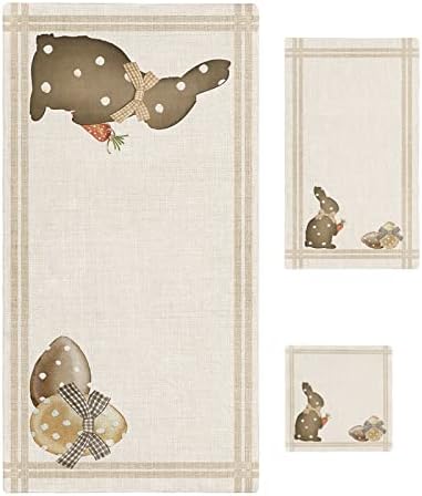 Boanket Easter 3 Piece Towel Set with Bunny Design 1