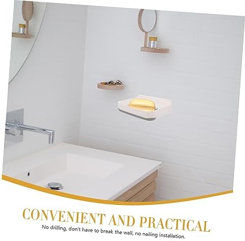 1set Dish Wall-Mounted Fast-Drying Soap Holder for Bathroom