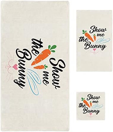 Chees D Zone Spring Easter Bunny Carrot Bath Towel Set