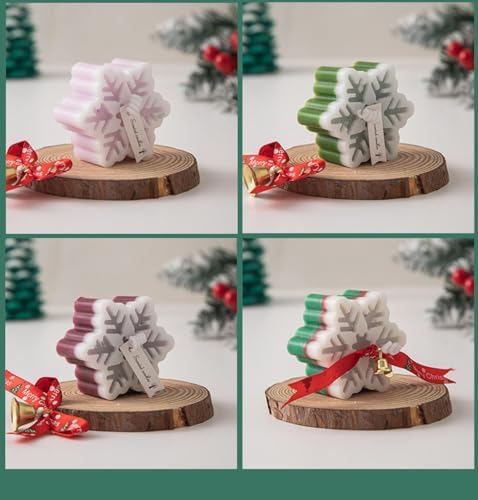 Christmas Snowflake Scented Candles Winter Decor