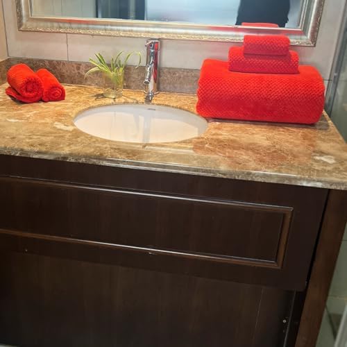 YTYC Oversized Bath Towels Set of 6 Red