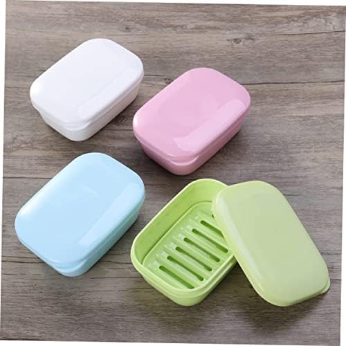 Portable Soap Dish with Drainage Leak Proof White