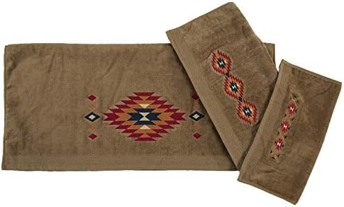 HiEnd Accents Del Sol Aztec 3 Piece Cotton Bath Towel Set