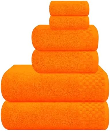 MyOwn Premium Cotton Towel Set 6-Pack Orange