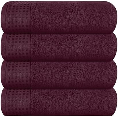 GLAMBURG Ultra Soft 4 Pack Bath Towels Set 27x54 Inches