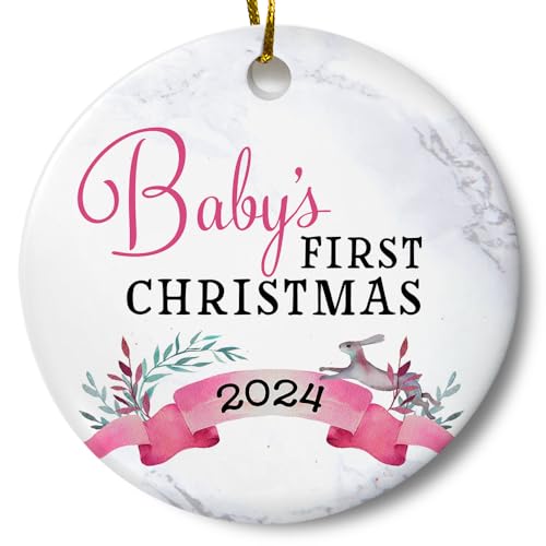 Babys First Christmas Whimsical 3-Inch Ceramic Ornament