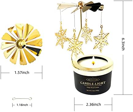 Kellys Custom Candles Rotating Snowflake Gift for Her