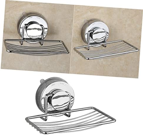 Modern Stainless Steel Soap Holder Suction Cup Wall Mount