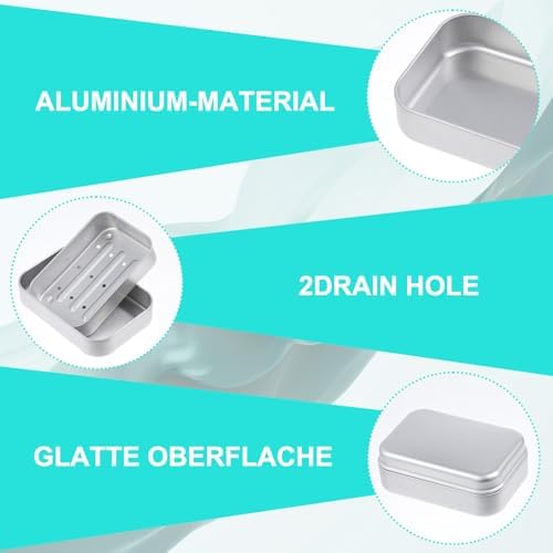 Tyqour Aluminium Travel Soap Container with Lid