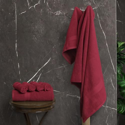 Avalon Towels Luxury 8 Piece Set Crimson Red 1