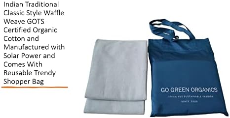 GO GREEN ORGANICS Waffle Bath Towel Pack of 2