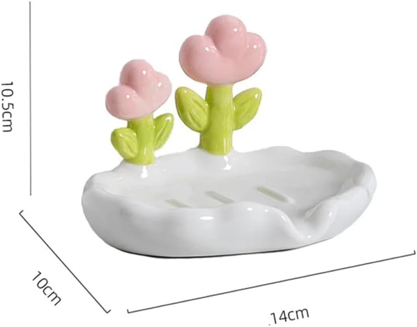 Decorative Plastic Flower Soap Holder for Bathroom and Kitchen