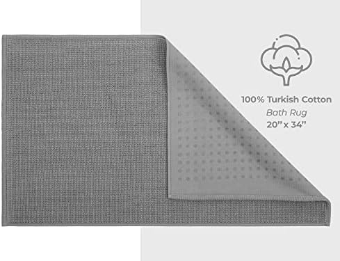 American Soft Linen 6 Piece Towel Set and 20X34 Bath Mat Bundle