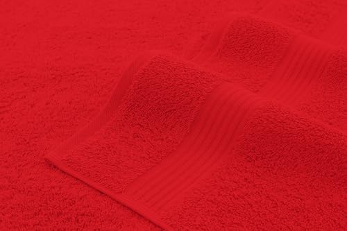 American Veteran 4 Pack Turkish Bath Towels Red