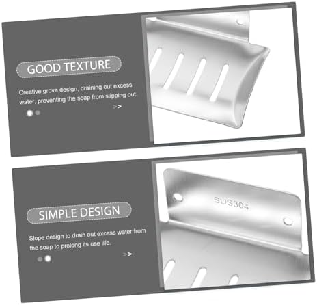 Stainless Steel Wall Mount Soap Dish for Bar Soap No Drilling Required