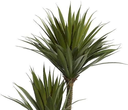 Deco 79 Artistic Artificial Dracaena Plant with Black Fiberglass Pot