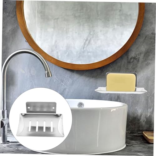 Stainless Steel Wall Mount Soap Dish for Bar Soap No Drilling Required
