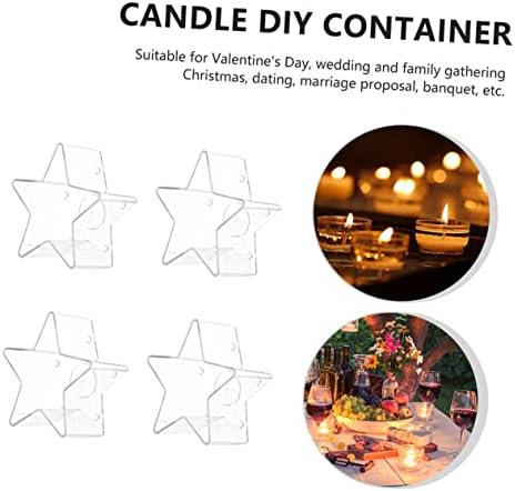 BELLIFFY 70pc Star Shaped Candle Jars with Wicks and Holders
