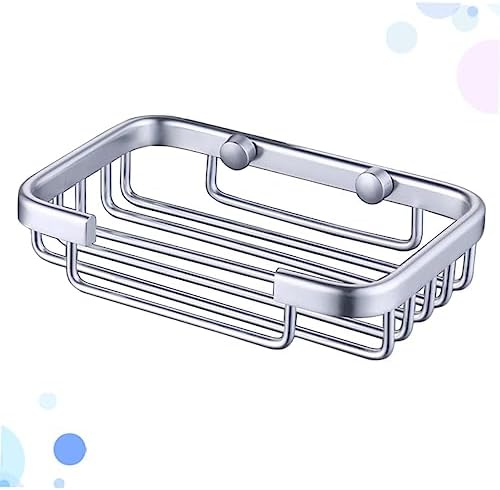 MAGICLULU Aluminium Soap Dish Holder with Drain Silver Finish