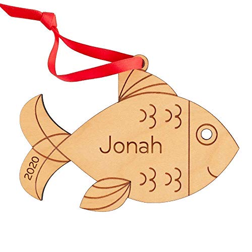 Graphic Spaces Personalized Babys First Christmas 2024 Wood Ornament