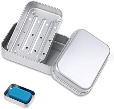 Tyqour Aluminium Travel Soap Container with Lid