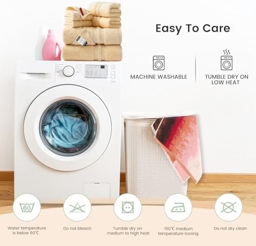 SEMAXE Solid 6-Piece Towel Set - 100 Cotton 600 GSM Beige