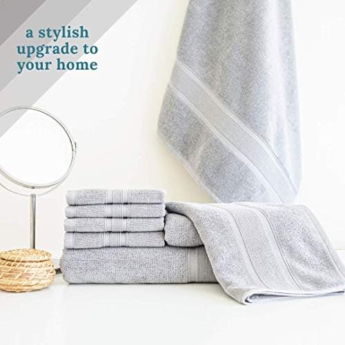 Luzia 8-Piece Bathroom Towel Set - Light Grey