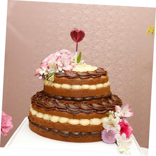 PRETYZOOM Birthday Cake Heart Candles 8 Pack Decor Set 1
