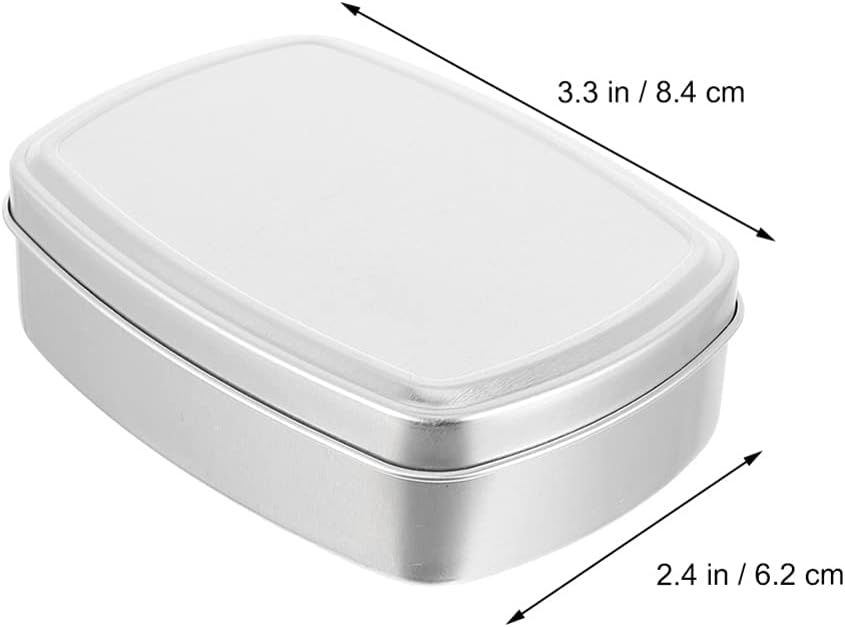 3PCS Aluminum Travel Soap Holder with Leak Proof Lid