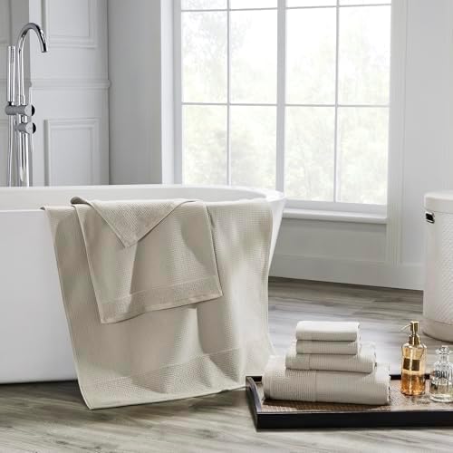 Modern Threads Waffle-Rib Towel Set 6 Piece Taupe