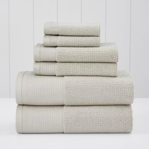 Modern Threads Waffle-Rib Towel Set 6 Piece Taupe