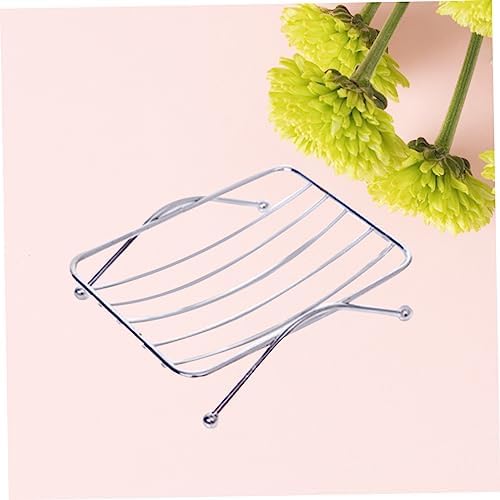 Stainless Steel Hollow-Carved Soap Dish Wall Mount Holder for Bathroom Kitchen