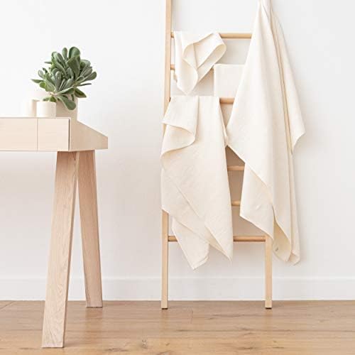 LinenMe Cream Lara Towel Set 2 Bath 2 Hand Towels