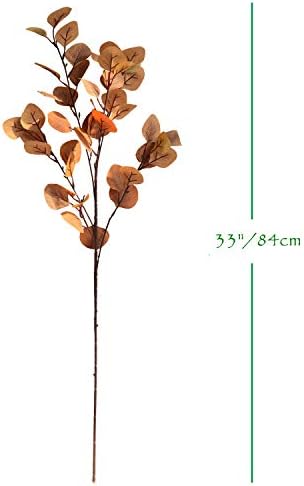 JD Artificial Silver Dollar Eucalyptus Plants 5PCS
