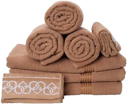 KNETLI 8-Piece Luxury Cotton Towel Set