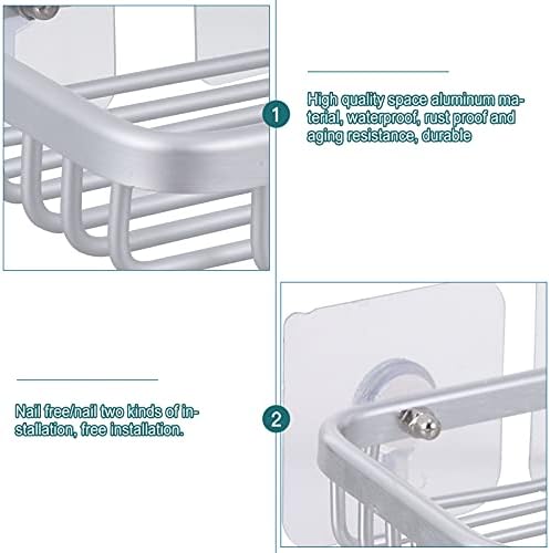 UTHCLO 1set Self-Draining Aluminum Soap Holder
