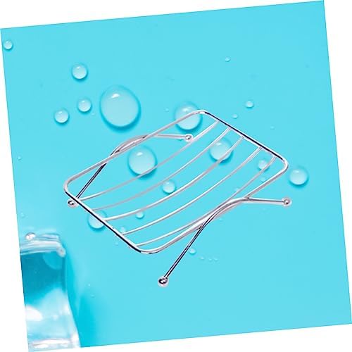 WOONEKY Square Stainless Soap Dish Holder Wall Mount Kitchen Sink Organizer