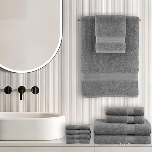 EuroSpa 4 Pack Premium Bath Towels Set - 30x54 Inches
