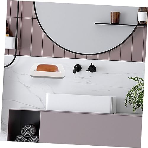UTHCLO 1Set Absorbent Soap Dish Wall-Mounted Bathroom Organizer